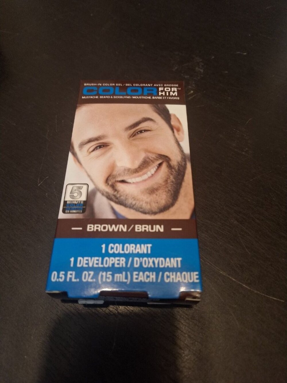 Color For Him Men’s Brush-In Hair Coloring Brown Temporary Touch-Up